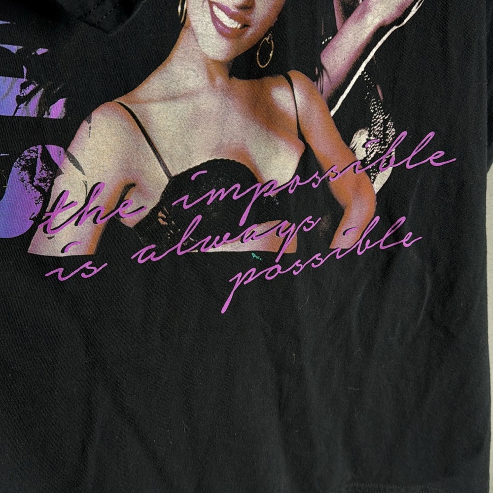 Selena Black Graphic‎ T-Shirt with Iconic Print 2X - Picture 3 of 6